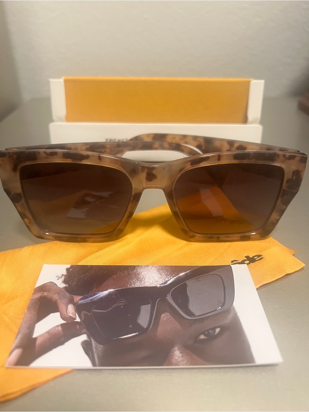 NIB Szade Sharp Coquina/Hustler Brown Polarized Lenses Tortoiseshell Sunglasses - Picture 13 of 16
